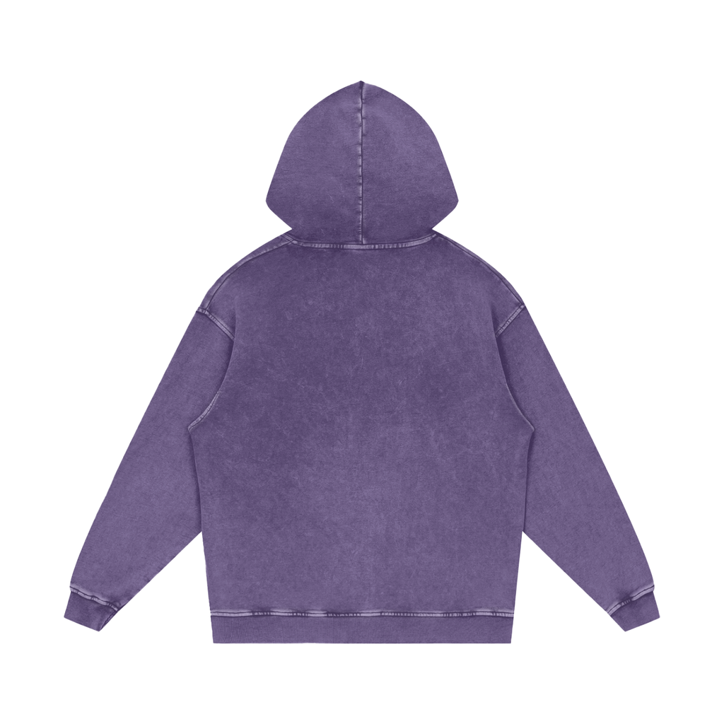 ULTRAVIOLET Snow Washed Loose Cotton Hoodie